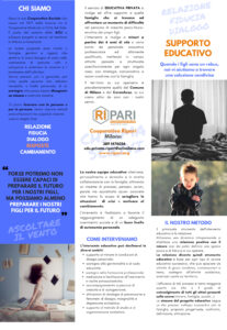 Brochure del servizio di EDUCATIVA PRIVATA che si rivolge ed offre supporto a quelle famiglie che si trovano ad affrontare un momento di difficoltà nel percorso di crescita psico-fisico-emotiva dei propri figli