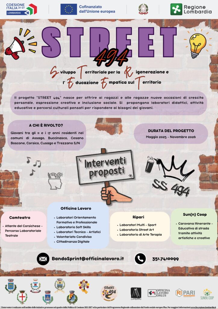 Locandina attività progetto Street 494